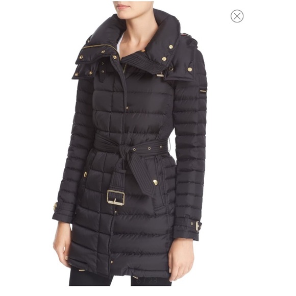 Burberry Harrowden Hooded Down Coat_Navy Color
